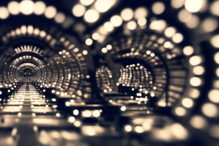 An abstract photo of multiple museum exhibits merged together, with a stable diffusion effect.