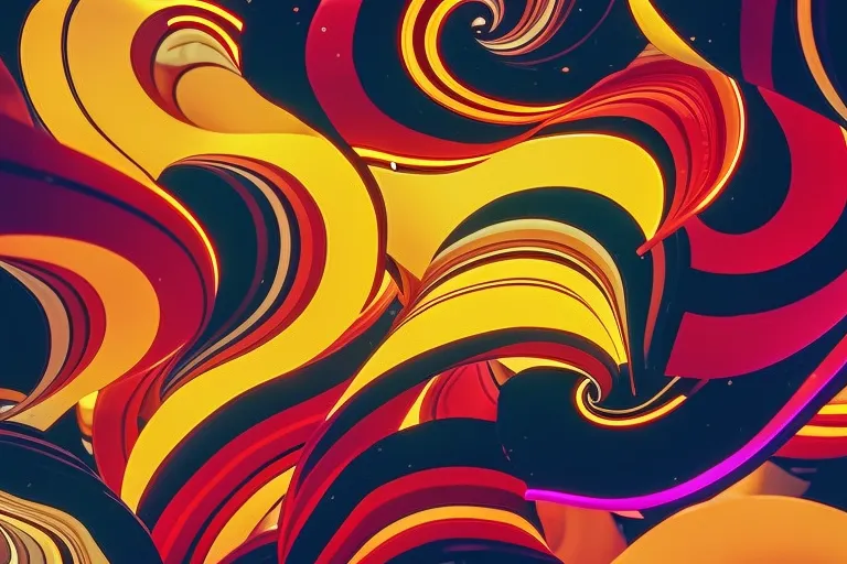 A vibrant and colorful image of swirling patterns and shapes, reminiscent of a lively Latin dance. The colors are bold and eye-catching, with a mix of warm tones and bright pops of color.
