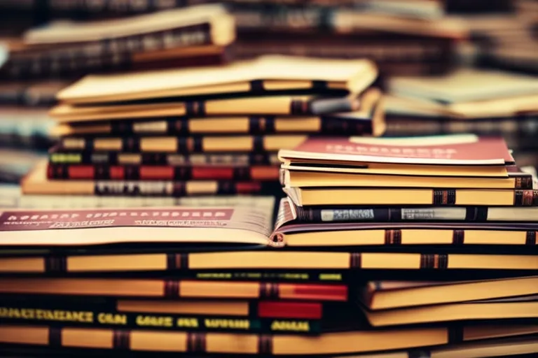 A vibrant photo of colorful language textbooks stacked neatly on a wooden table, with a map of the world in the background.